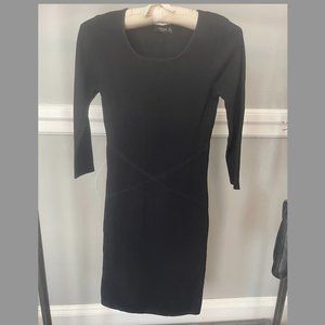 Mango black bodycon dress, size small